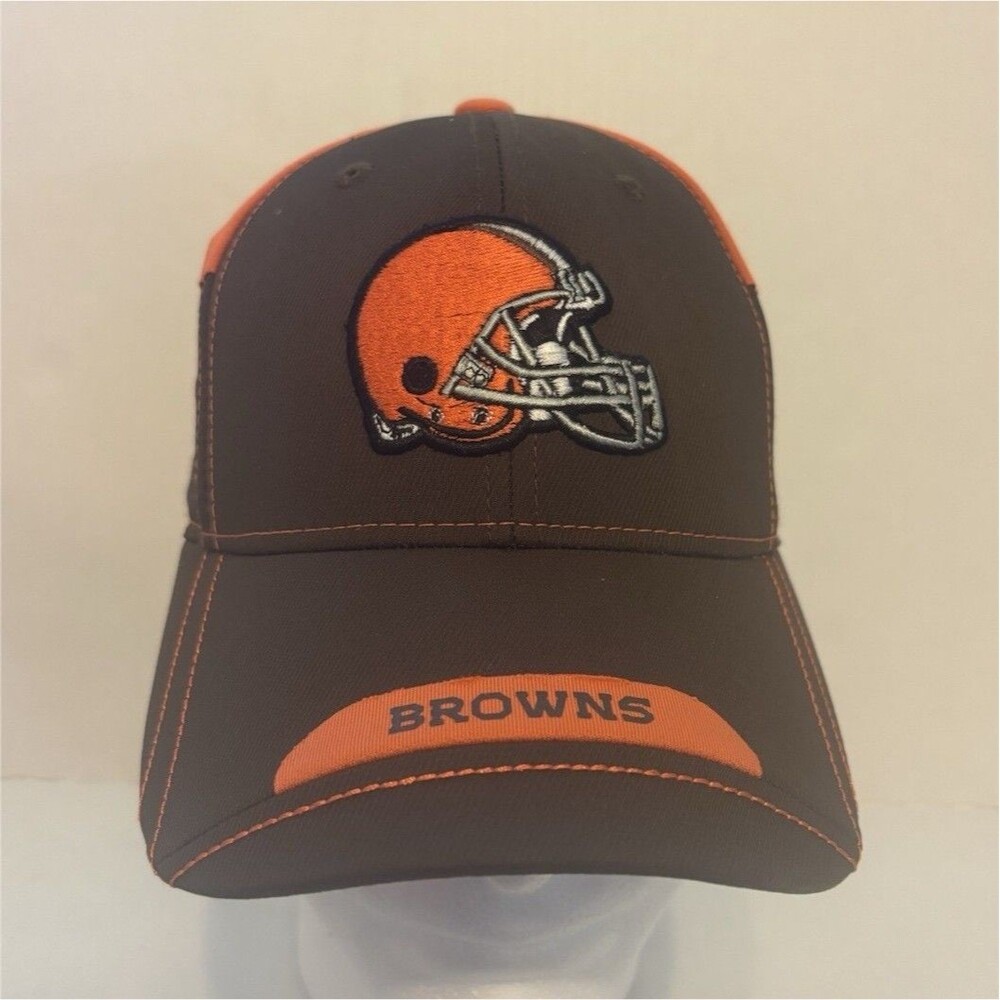 NFL Team Apparel Cleveland Browns Youth One Size Cap Hat Brown Orange Football